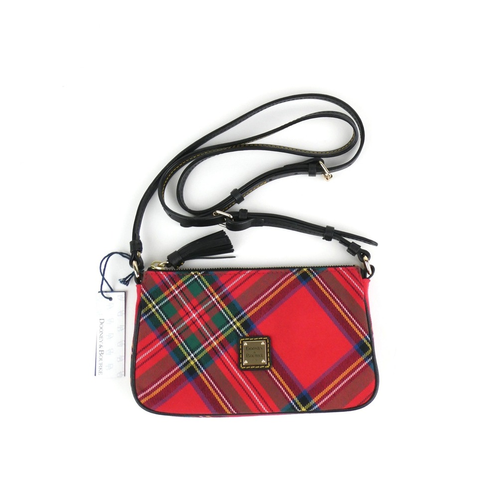 Dooney & Bourke Red Plaid Crossbody Shoulder Bag NWT